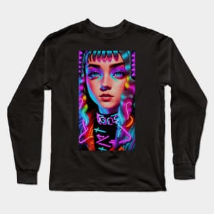 Rainbow Rave Girl Long Sleeve T-Shirt